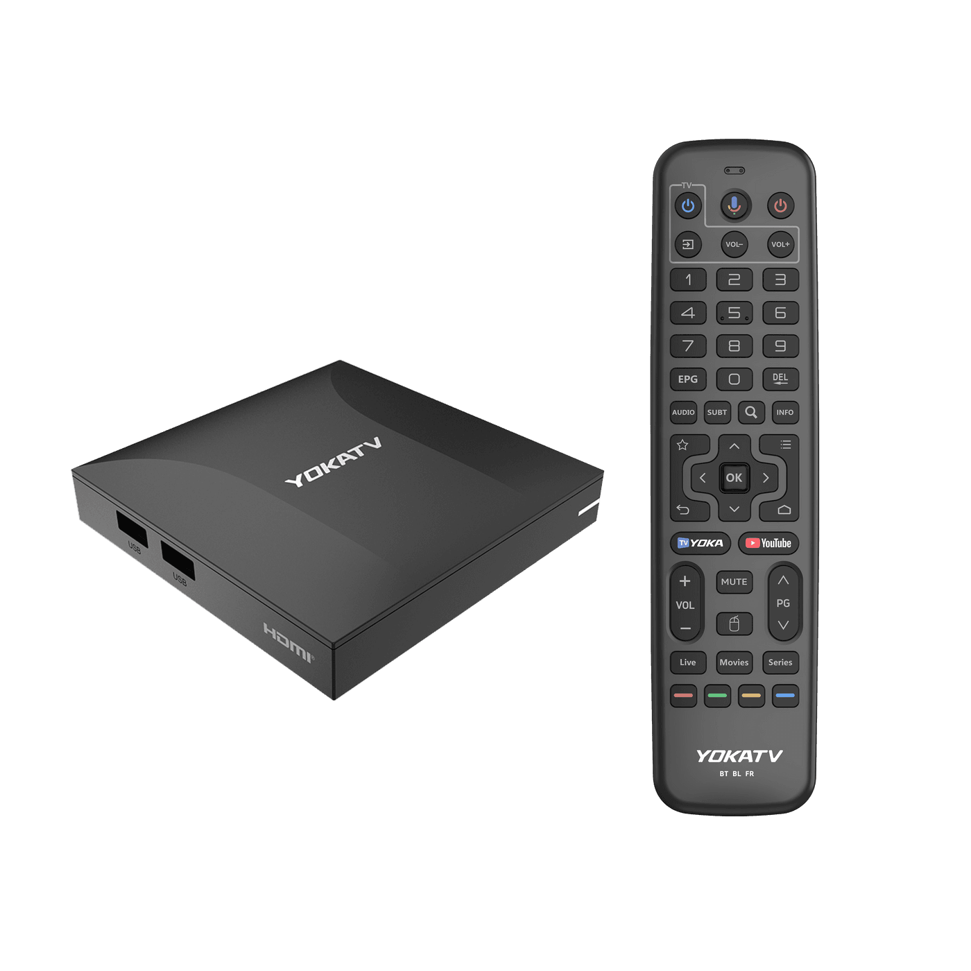 YOKATV IPx3 4K TV box with remote